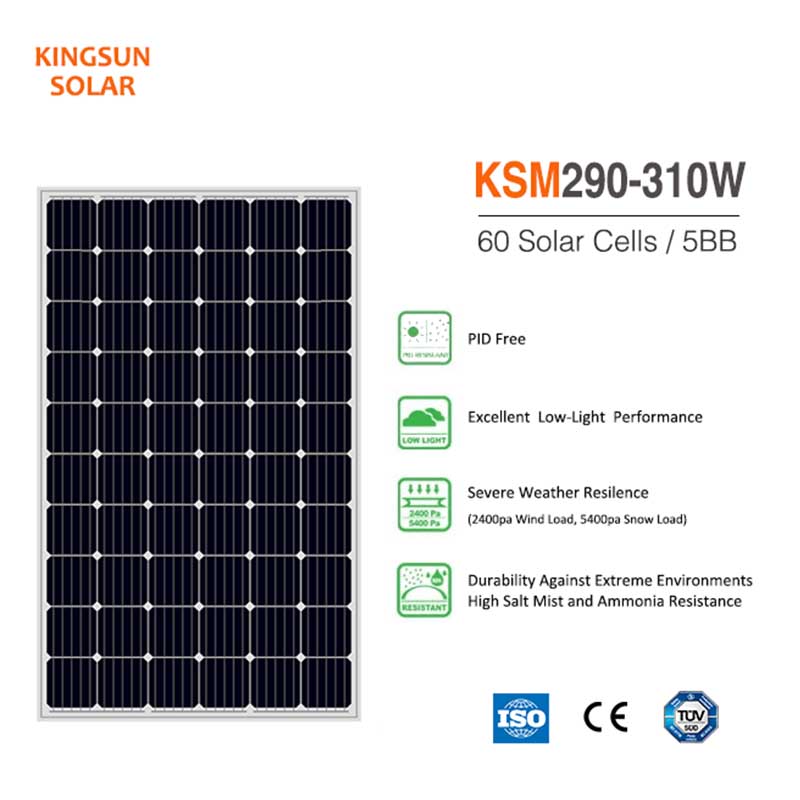 290W-310W Monocrystalline Silicon Solar Panel / Module