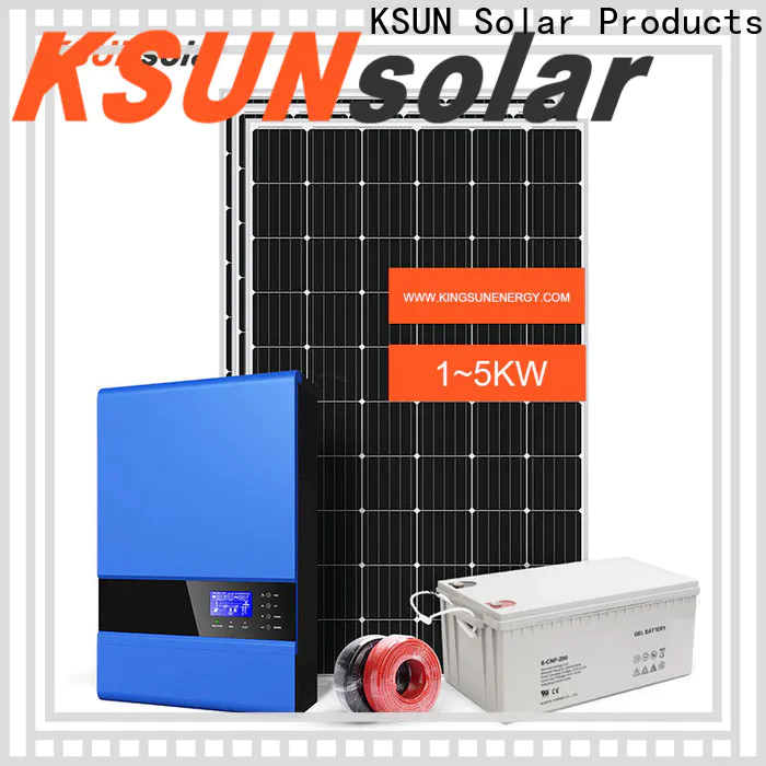 KSUNSOLAR Best off grid solar system suppliers factory for Power generation