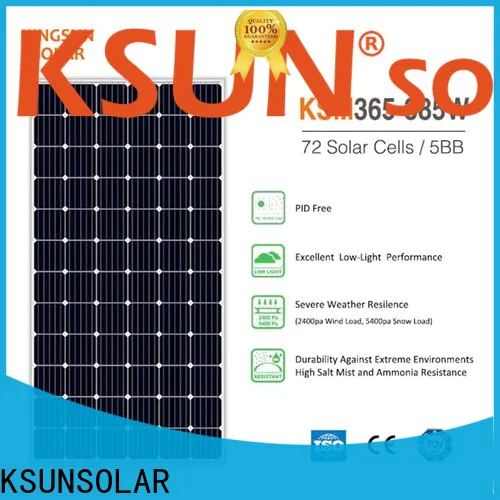 KSUNSOLAR monocrystalline solar panels for sale factory for Environmental protection